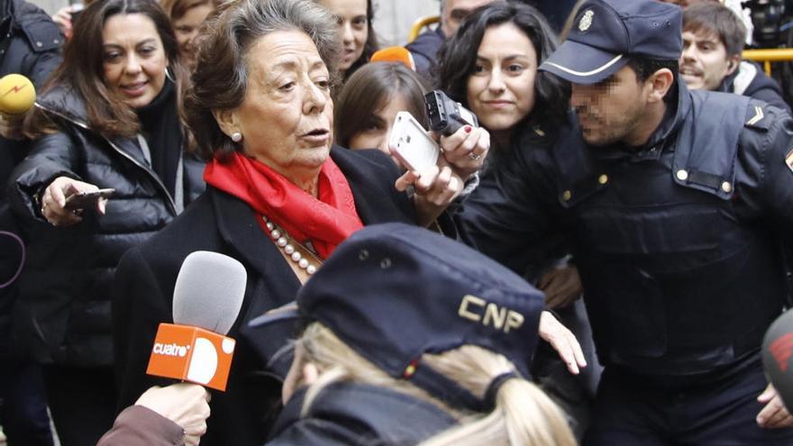 Rita Barberá, tras declarar el lunes ante el Tribunal Supremo.