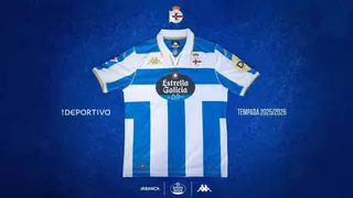 El Deportivo presenta su primera equipación con guiños a Europa y al Súper Dépor