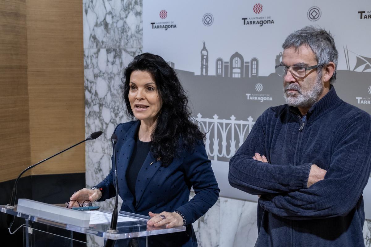 Sonia Orts, conselleria de Neteja pública, en la rueda de prensa del proyecto