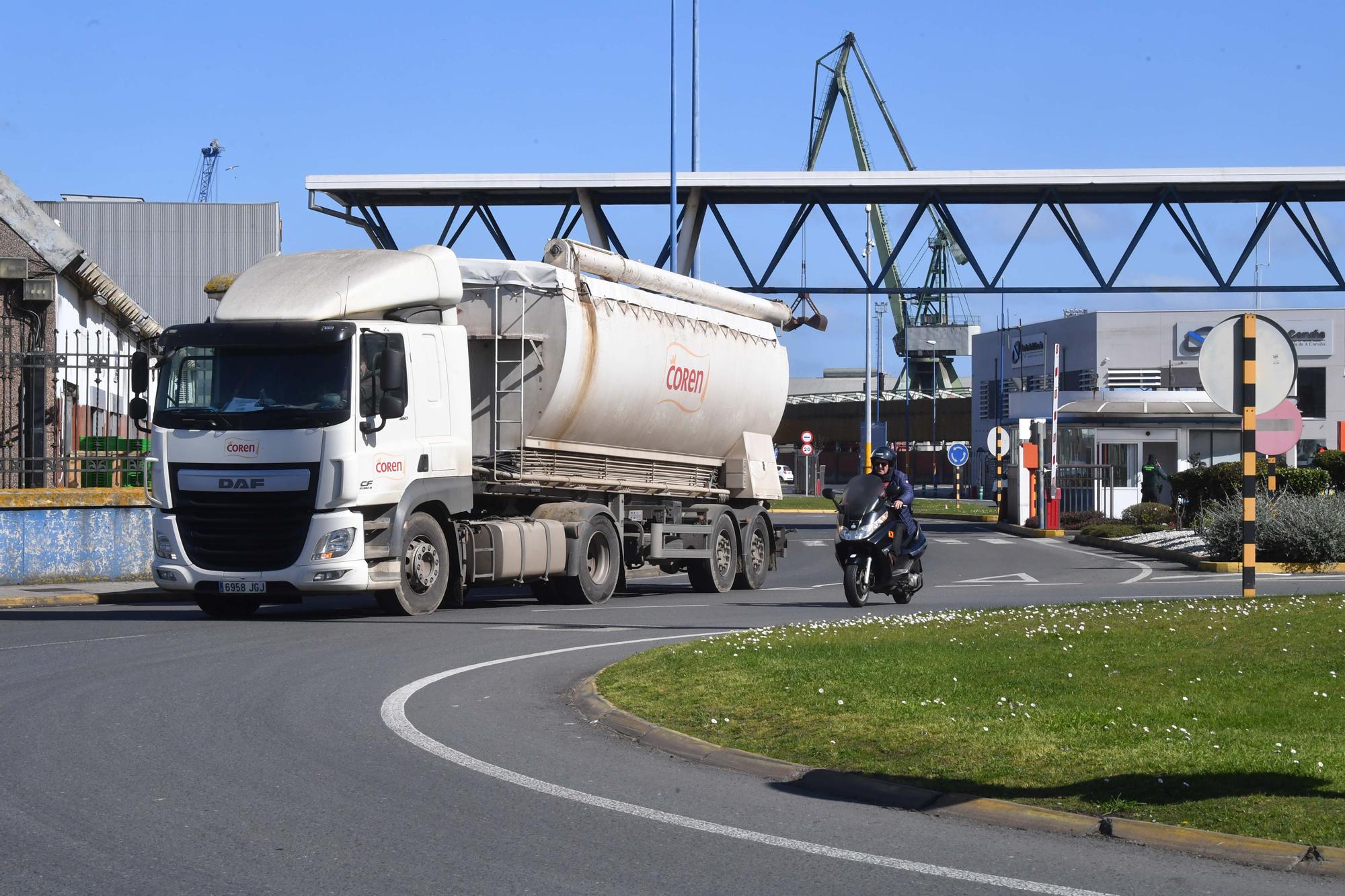 Cuarta jornada de huelga nacional de transporte en A Coruña