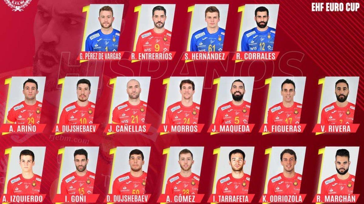 Los 18 convocados por Jordi Ribera para la EHF Euro Cup