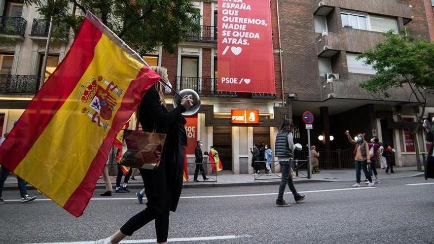 Imatge d&#039;una de les protestes contra el Govern de Pedro Sánchez