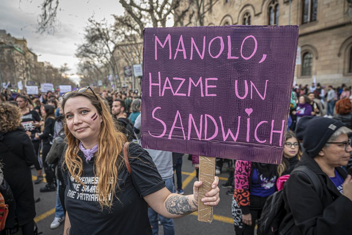 Manifestación del 8M en Barcelona