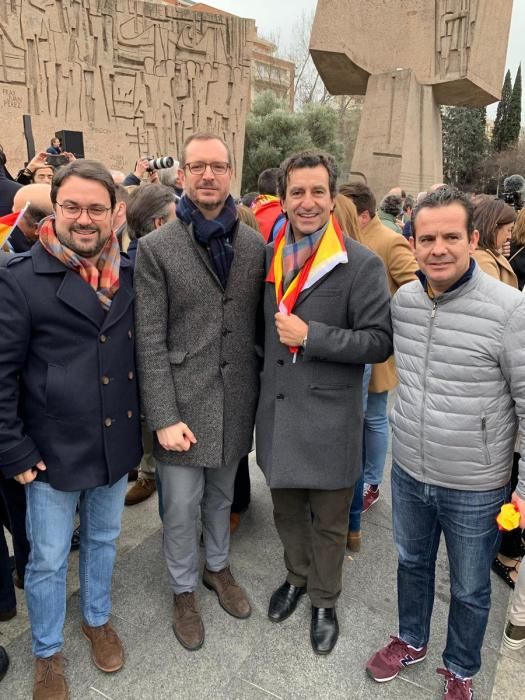 Políticos mallorquines en la protesta de Madrid