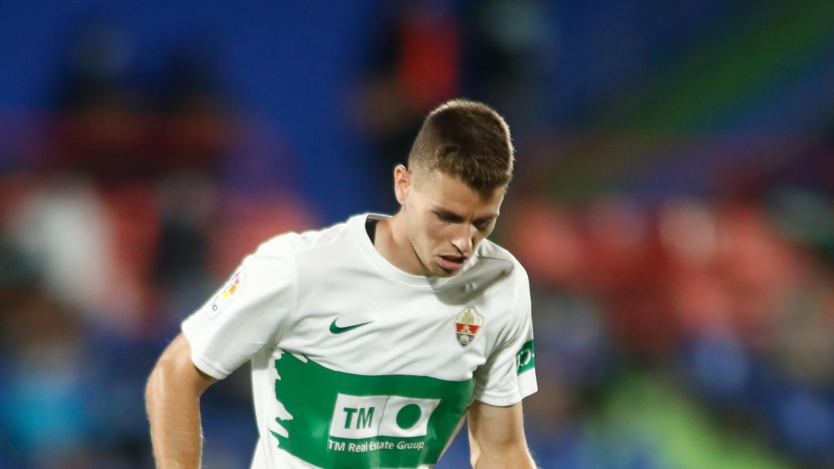 Gumbau, durante el partido frente al Getafe