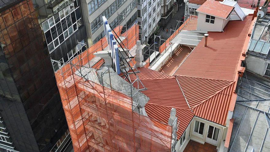 Obras en un edificio del municipio de A Coruña.