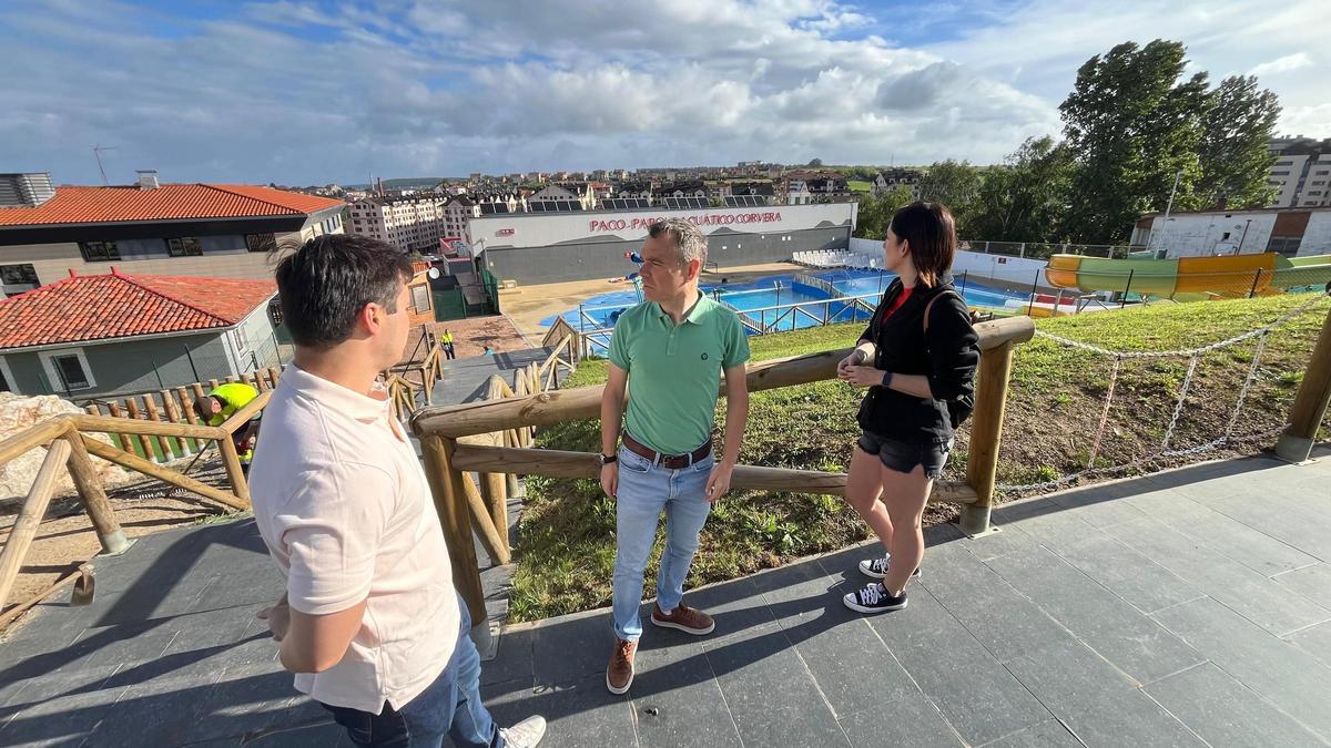 Jorge Suárez, Iván Fernández y Patricia Suárez, en el PACO.