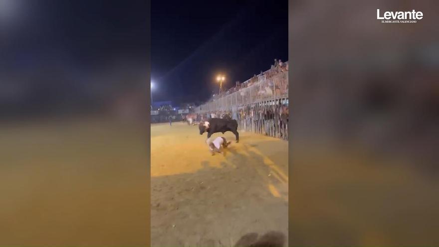 Un hombre resulta herido tras ser embestido por un toro embolado en Port de Sagunt