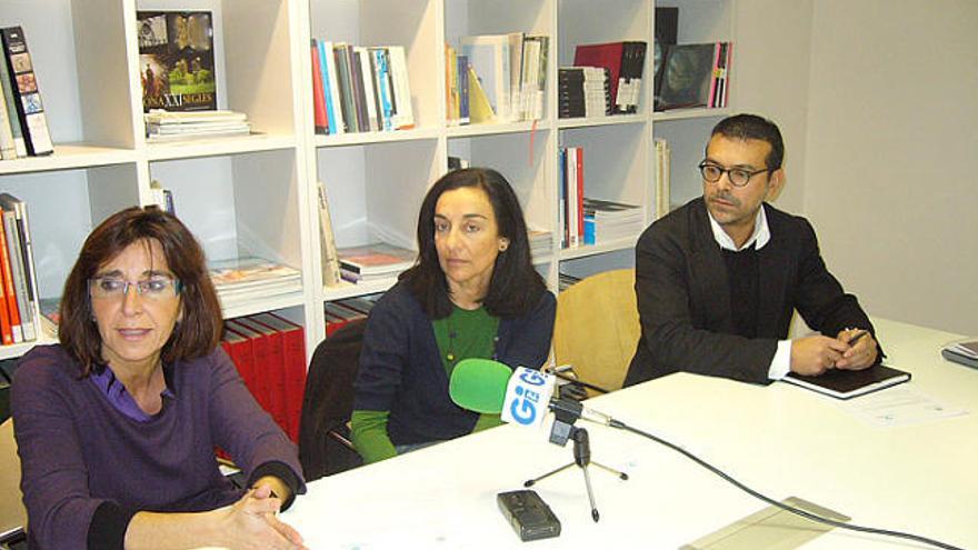 Anna Albar, Teresa Planas, i Rossend Cortés, d&#039;esquerra a dreta.