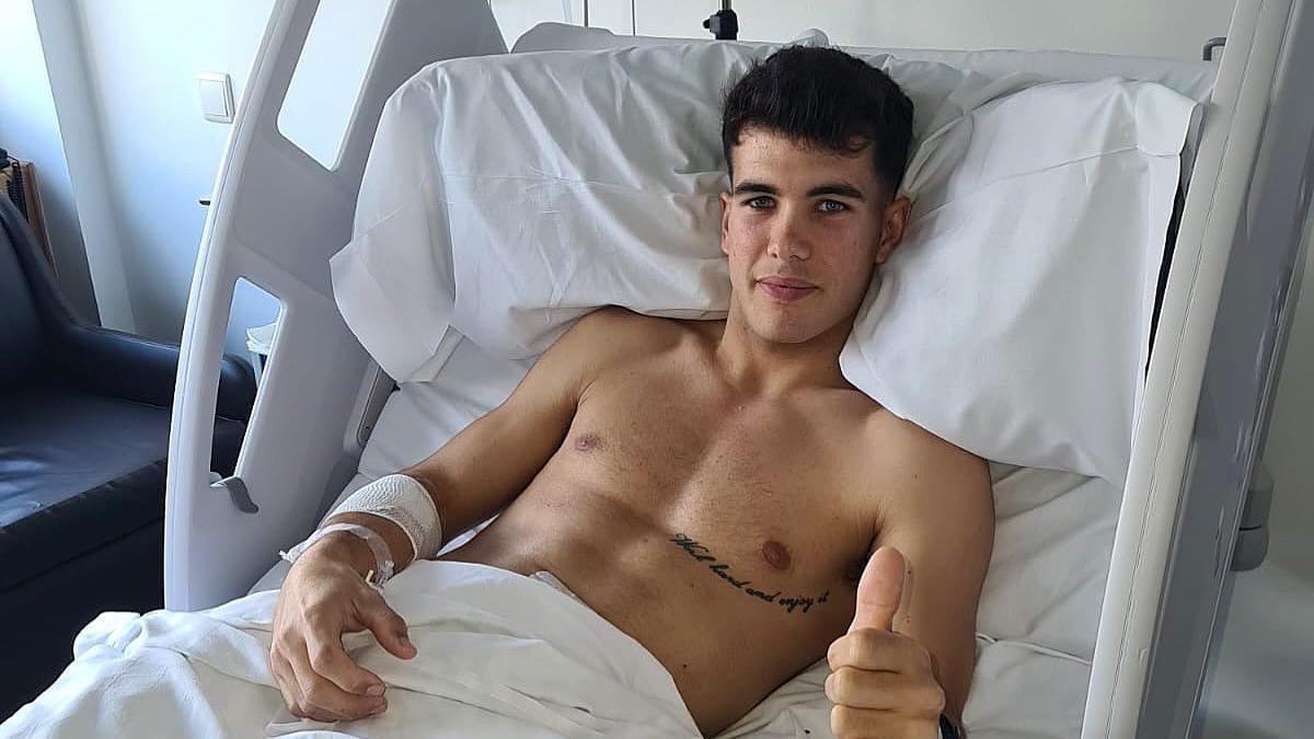 Miquel Pons, el pasado lunes en el hospital de Jerez en donde fue intervenido