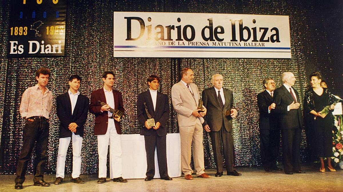 Los seis primeros premiados con el Importante, en 1993, el año del centenario de Es Diari.