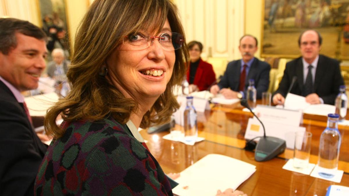 Irene Rigau, en una reunión con el ministro Ángel Gabilondo y el resto de consejeros de educación autonómicos, el miércoles pasado.