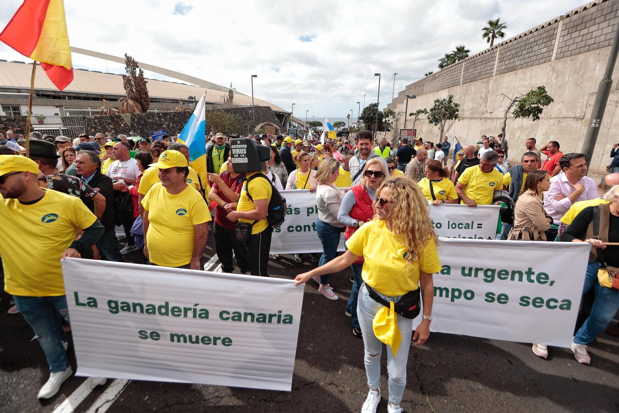 El sector agrario protesta en las calles de Santa Cruz