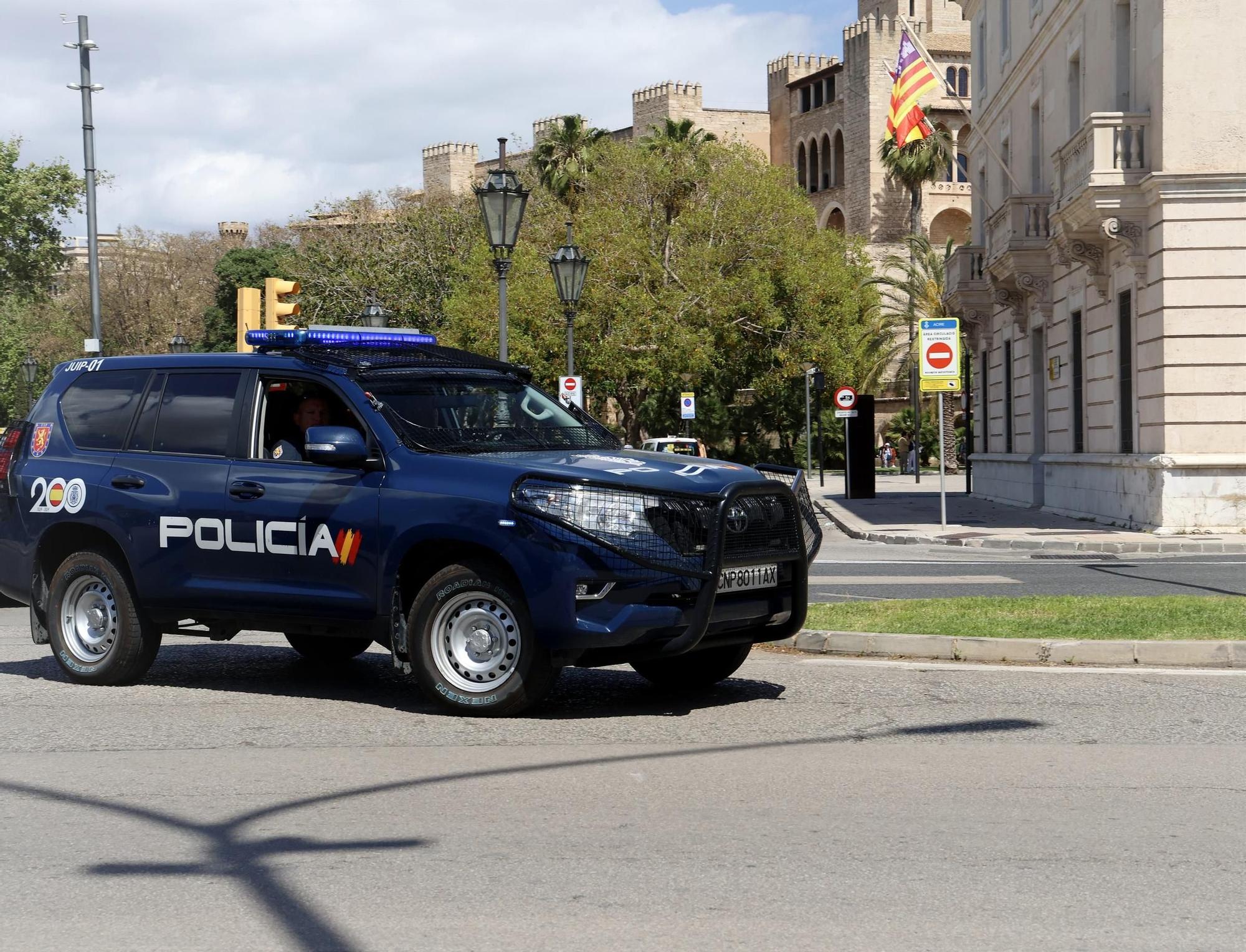 La Policía Nacional extrema la vigilancia ante el inicio de la cumbre de presidentes de parlamentos europeos en Palma