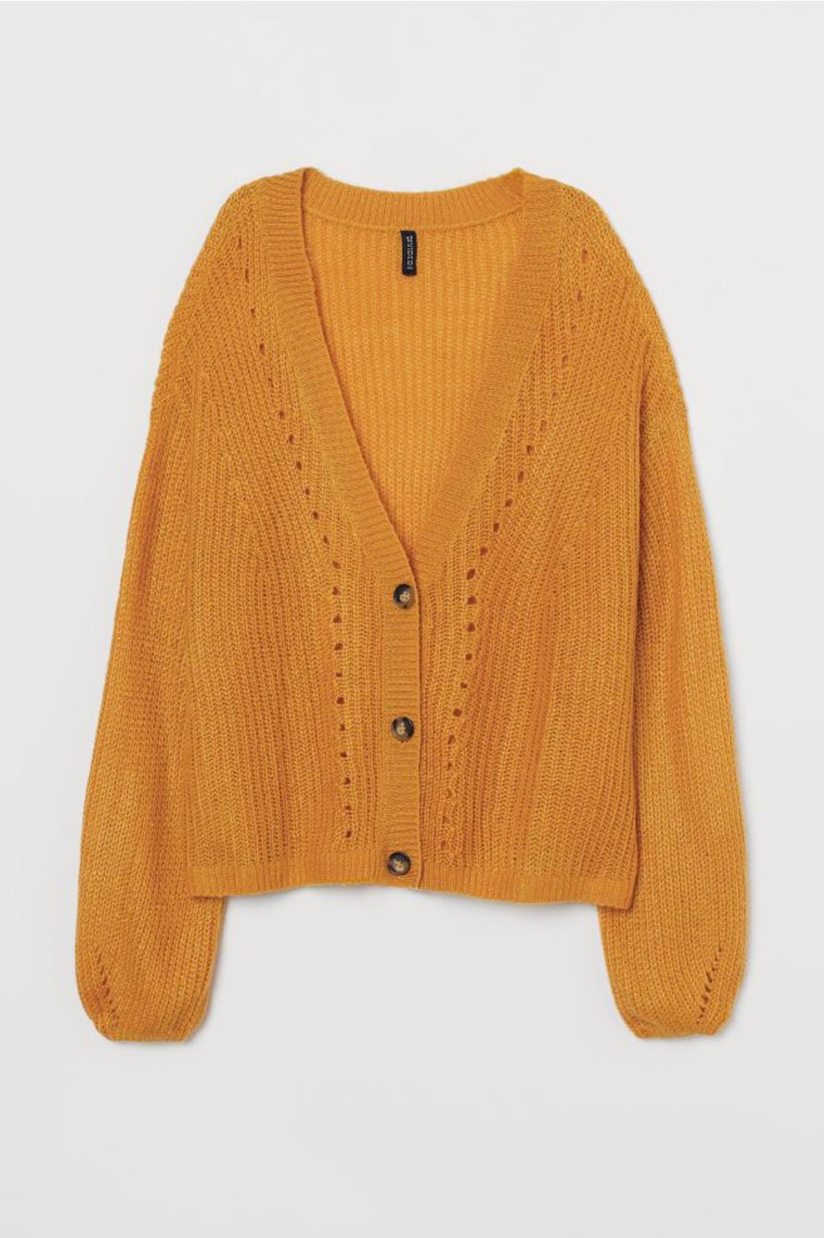 Cardigan en color mostaza de H&M