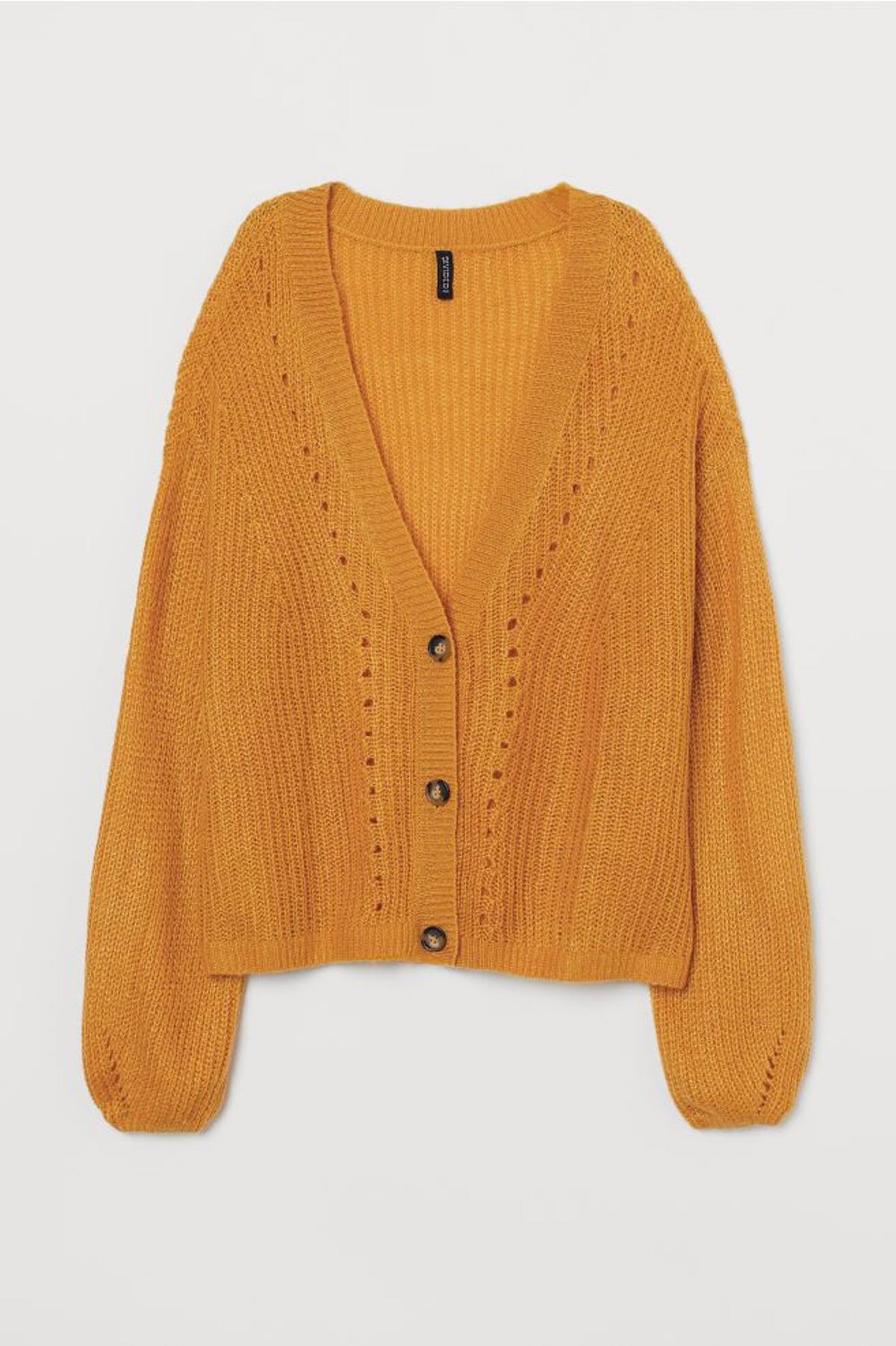 Cardigan en color mostaza de H&amp;M