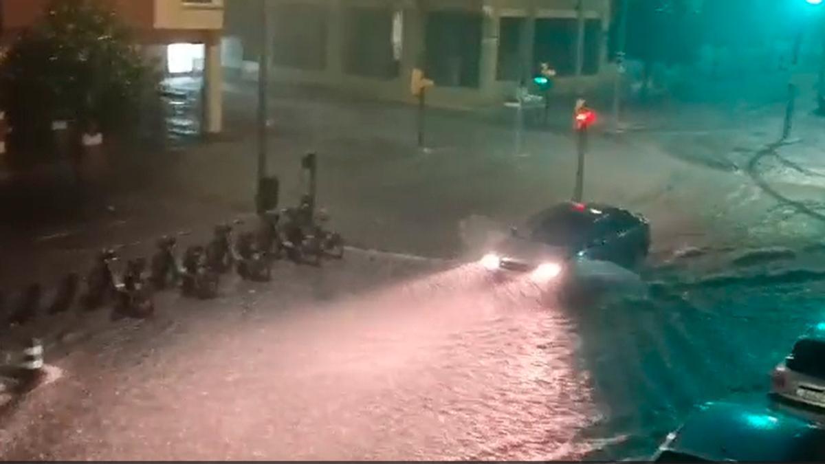 Inundaciones y cortes en Gijón