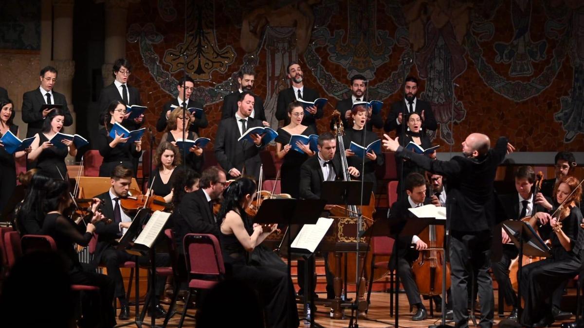 Un momento del 'Mesías', con Fagioli bailando, entregado, en su estreno como director.