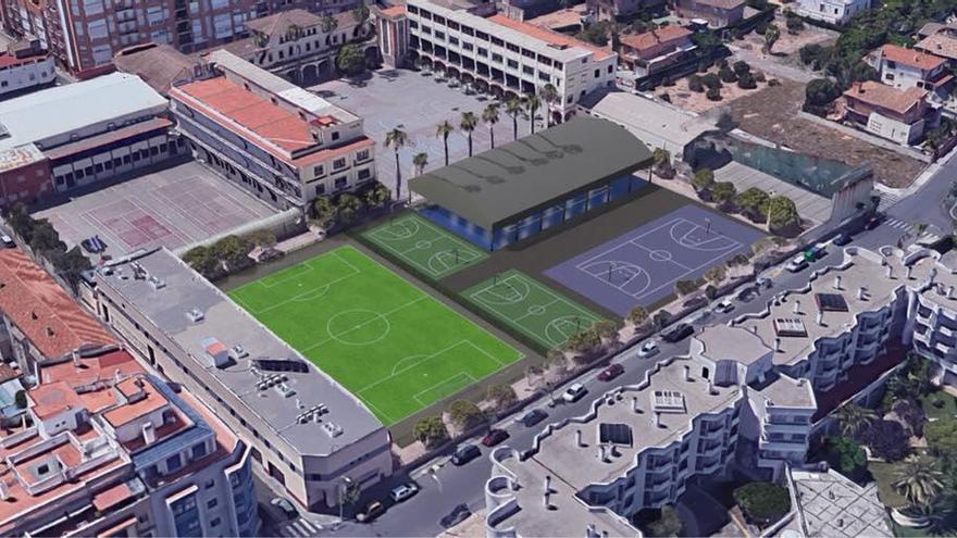El Salesianos de Borriana transformará su patio con cuatro campos deportivos