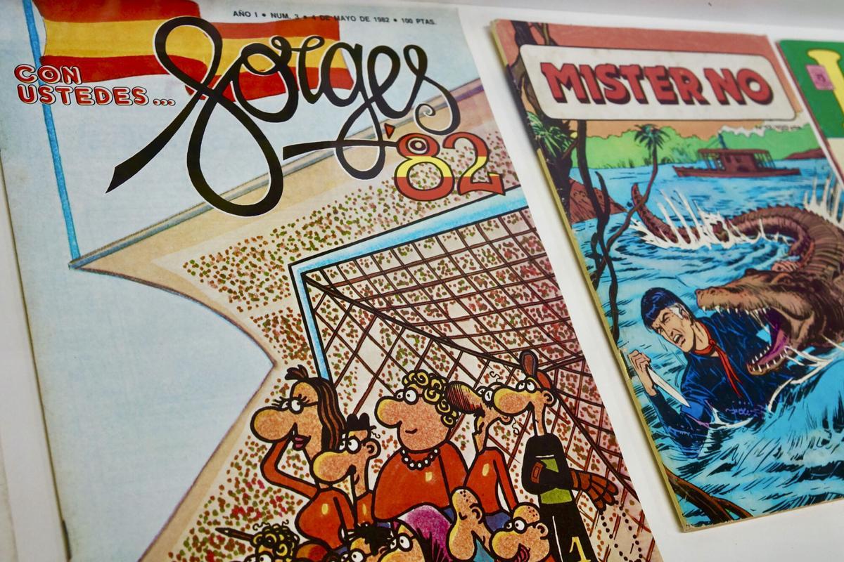 Ejemplares de la exposición 'TBO. La España que se leyó en viñetas'.