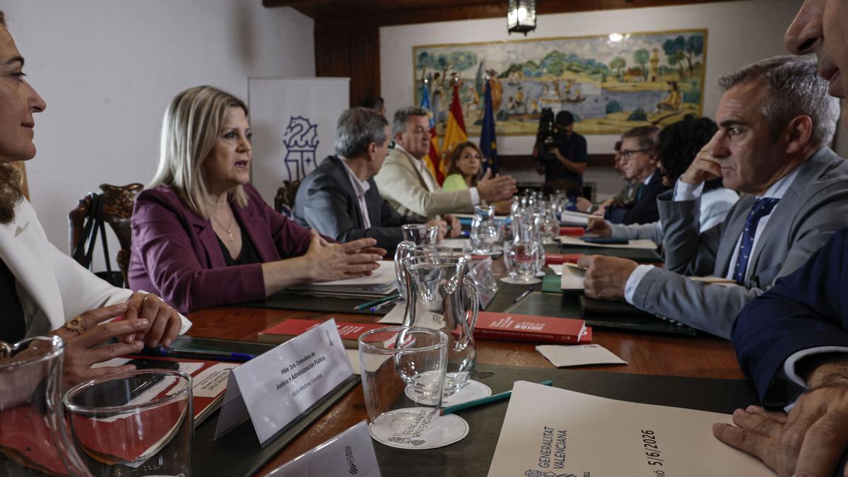 Miguel Barrachina, durante el pleno del Consell celebrado este viernes en El Saler.