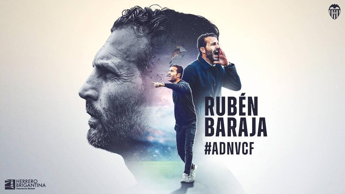 El Valencia CF renueva a Rubén Baraja hasta 2025