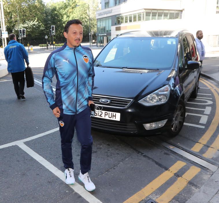 Longoria y Alemany, en el hotel del Valencia CF