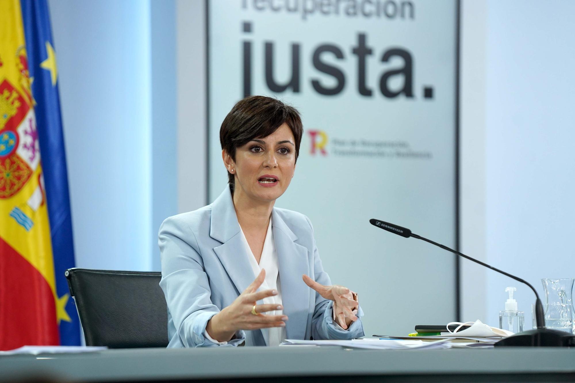 DAVID CASTRO  MADRID  25-01-2021  POLITICA    La ministra Portavoz, Isabel Rodríguez  tras  la reunión del Consejo de Ministros