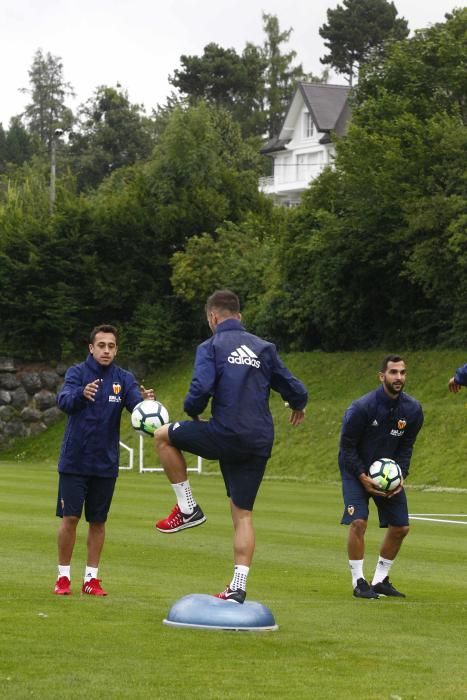 Negredo, uno de los protagonistas del lluvioso día