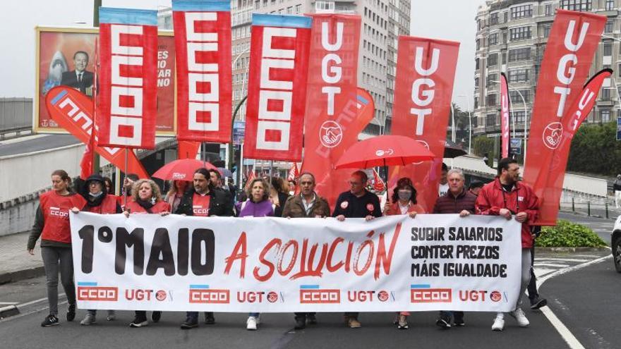La marcha convocada por UGT y Comisiones Obreras.   | // CARLOS PARDELLAS