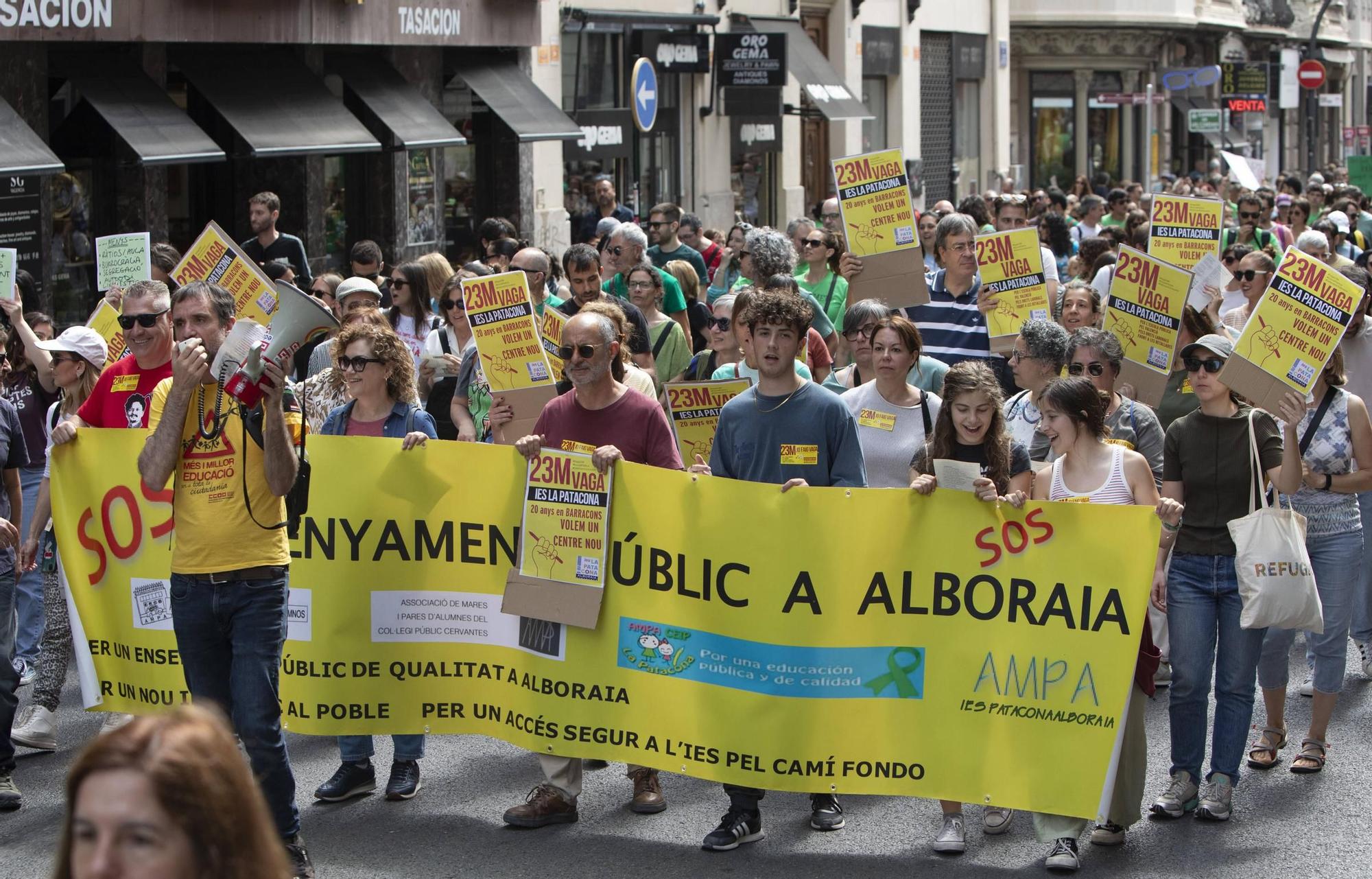 La huelga educativa en València, en imágenes