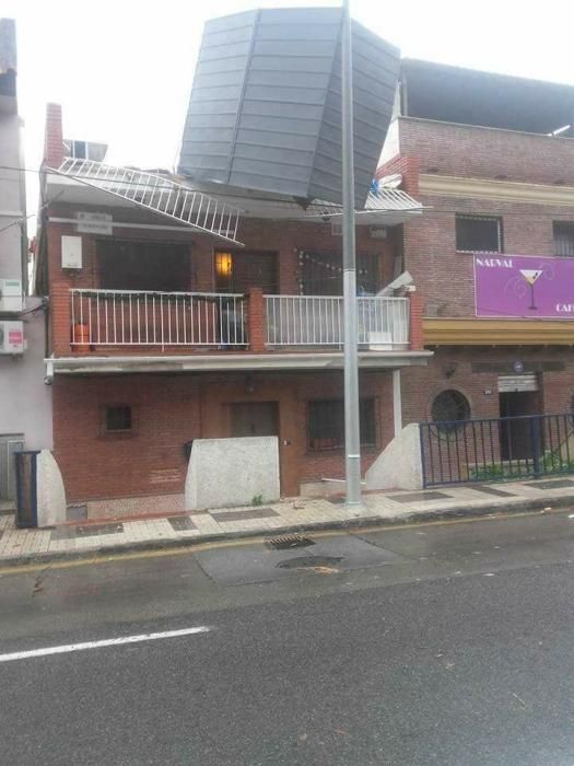 Temporal de viento y lluvia en Málaga