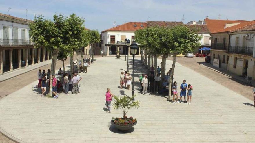 Plaza Mayor de Fuentesaúco, el último punto de mira de los ladrones.