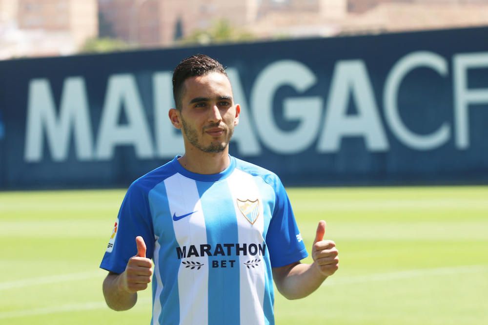 Presentación de Badr Boulahroud como nuevo jugador del Málaga CF.