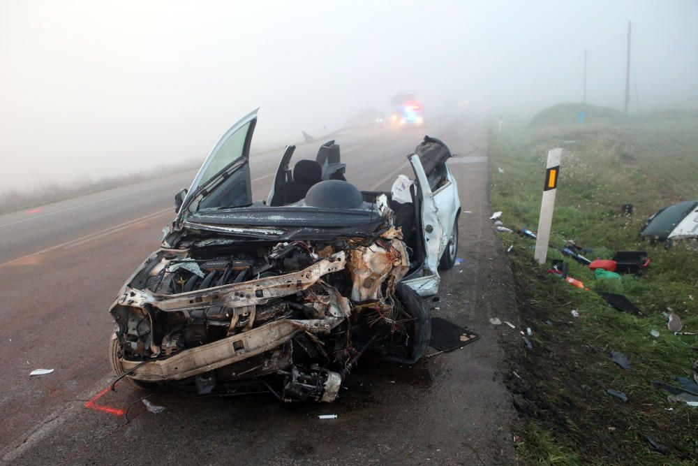 Accident de trànsit a la N-II a Vidreres