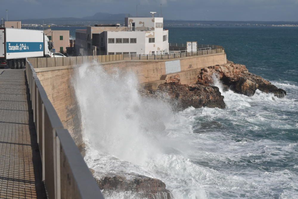 Temporal en la bahía de Palma