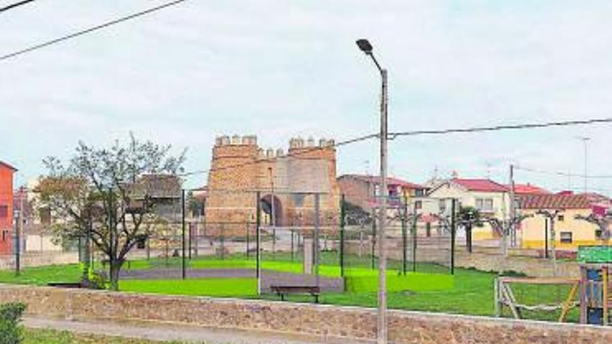 Maqueta de la ubicación de la pista deportiva en el parque. | Cedida