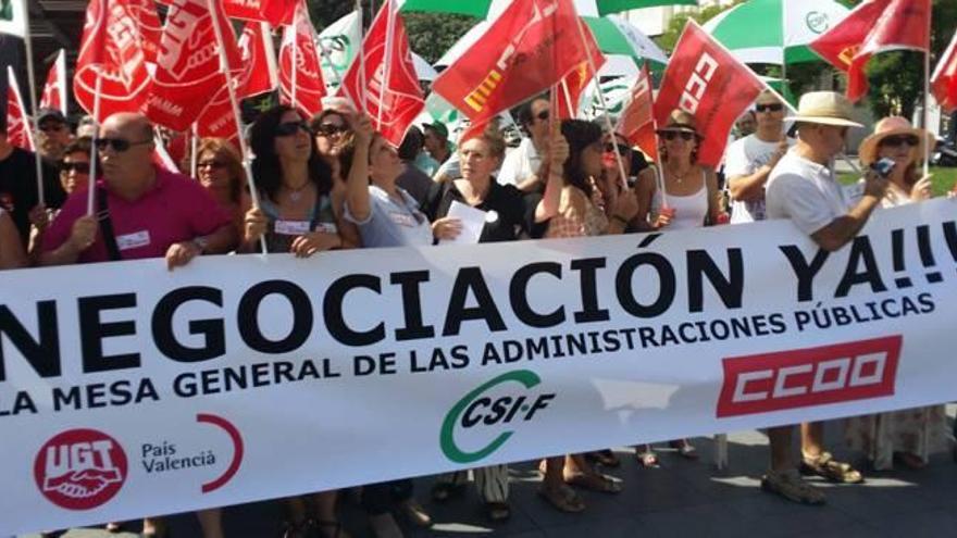 Concentración sindical en  Alicante