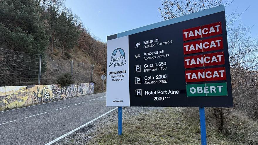 La estación de esquí de Port Ainé, cerrada por la alerta de viento