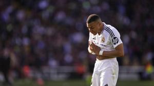 Kylian Mbapp en el ltimo partido de Liga ante el Bar?a