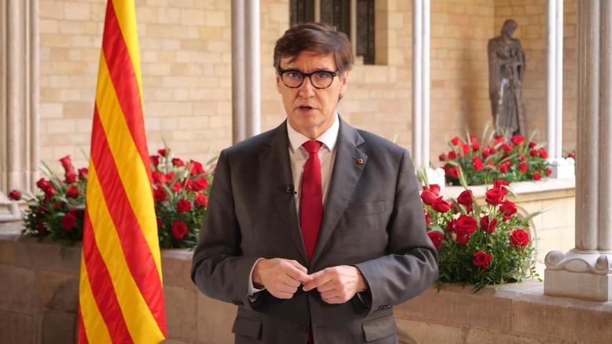 Vídeo | Missatge institucional per Sant Jordi de Salvador Illa