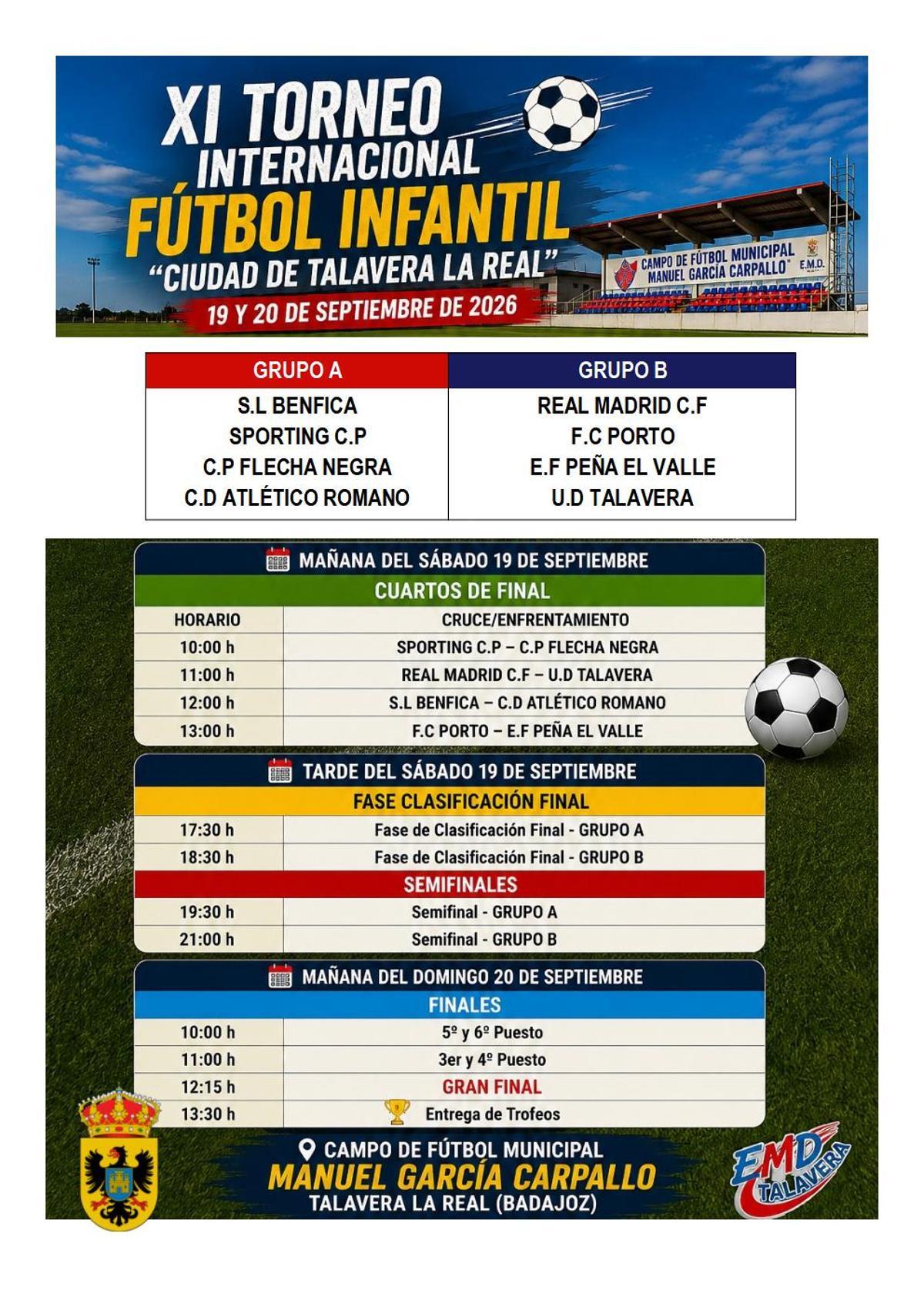 Calendario de encuentros.