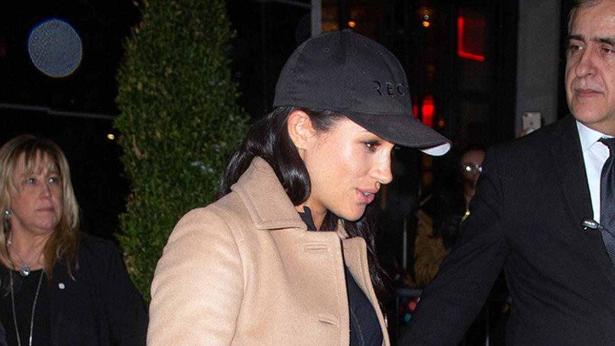 Meghan Markle, con chándal y gorra, en Nueva York