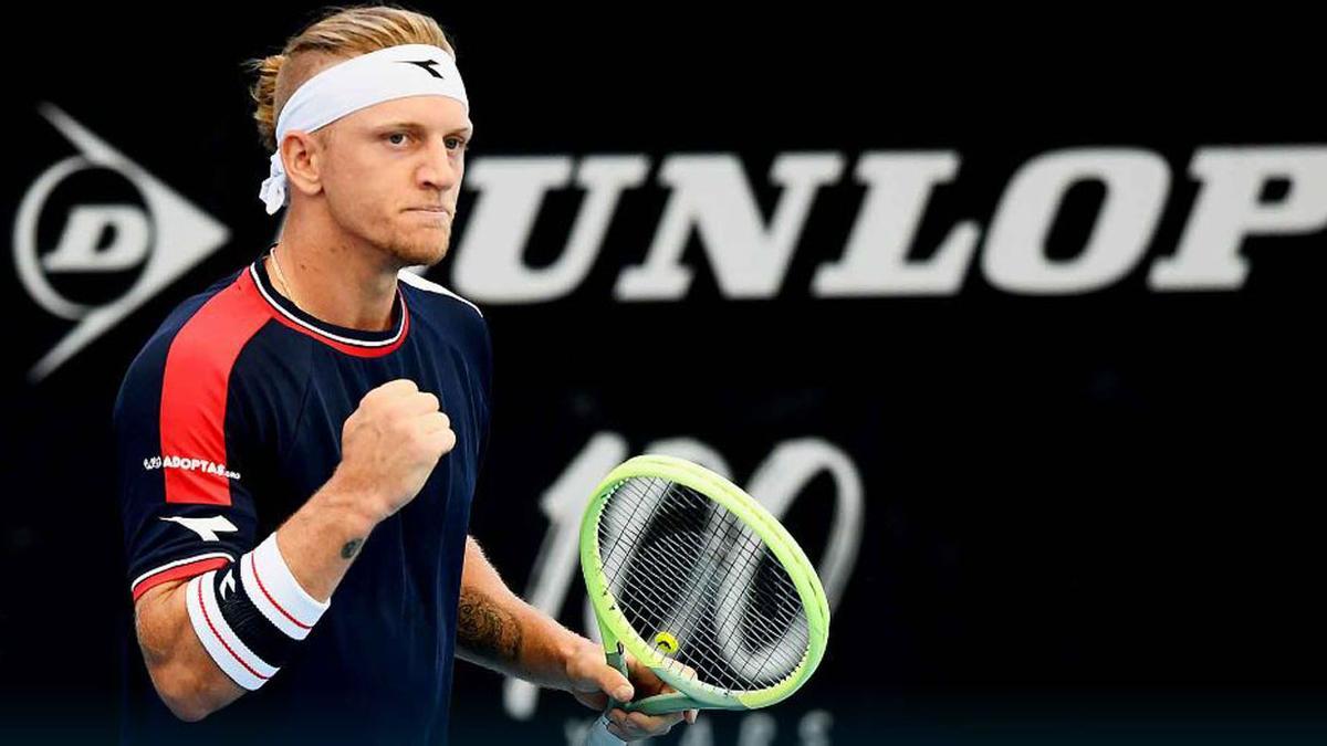 Davidovich durante su partido ante Millman en Adelaida.