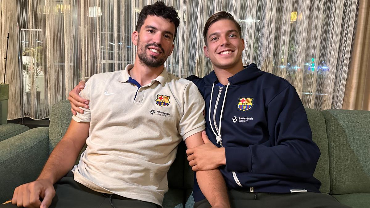 Pol Valera y Domen Makuc, este lunes recién llegados a Doboj