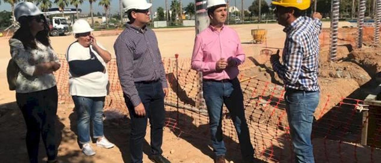 Obras en el solar donde se ha de construir el Rajolar de Aldaia.