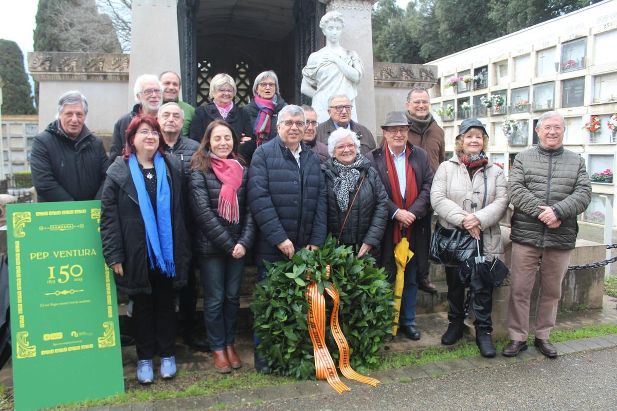 Homenatge institucional a la figura de Pep Ventura en el Cementiri de Figueres