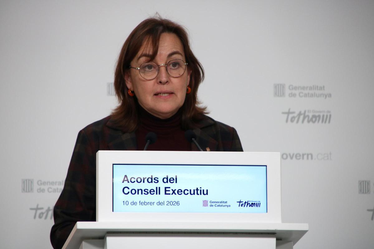 La portaveu del Govern i consellera de Territori, Sílvia Paneque, en roda de premsa