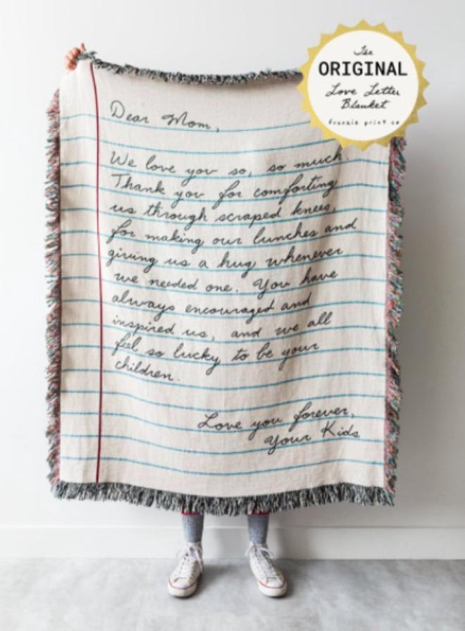 Carta manta personalizada de Etsy