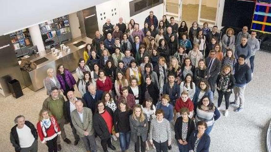 Representantes del Tercer Sector, ayer, en A Coruña.